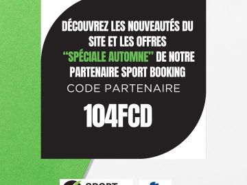 [ 𝗣𝗔𝗥𝗧𝗘𝗡𝗔𝗜𝗥𝗘 - 𝗦𝗽𝗼𝗿𝘁 𝗕𝗼𝗼𝗸𝗶𝗻𝗴]

👉La Fédération des clubs de la défense et Sport Booking vous proposent de découvrir les nouveautés du site et les offres...